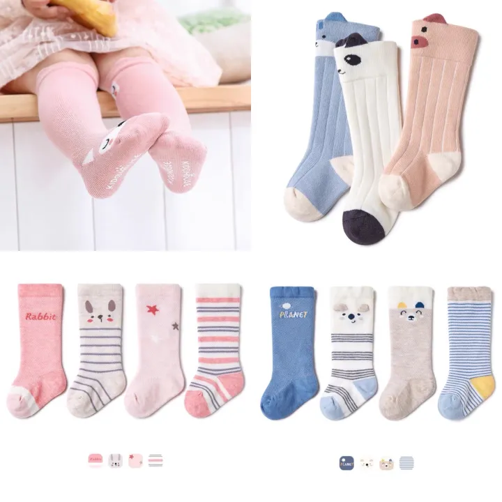 Coolbi Kids Random Design Baby High Stockings Tube Socks Medyas Pambata ...
