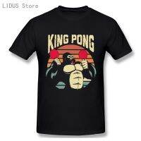 King Ping Pong T-Shirt Mens Short Sleeved Tee Shirts Crew Neck Tops Table Tennis Paddle Tshirts Gift Idea