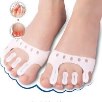 ◎ 1pair Silicone 5 hole Toe Divider Thickening Breathable Shock Absorbent Slow Pressure Massage Front Palm Pad Toe Valgus Orthosis