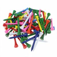 100Pcs 54MM Colored Wood Golf Tees Wooden Supplies Accessories Towels