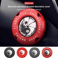 Push Button Start Cover Car Start Stop Button Cover for Engine Decorative Alloy Protective Cover for Push Start Button Auto Truck Automotive forceful