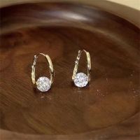 2022 New Simple Single Zirconia Earrings For Women Girls Korean Style Delicate Chic Jewelry Earings Wholesale