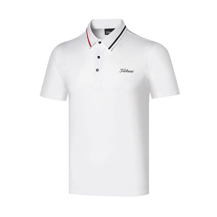 le-coq-titleist-honma-xxio-pearly-gates-mizuno-odyssey-golf-clothing-titlis-short-sleeved-mens-summer-outdoor-sports-polo-shirt-quick-drying-breathable-golf-jersey