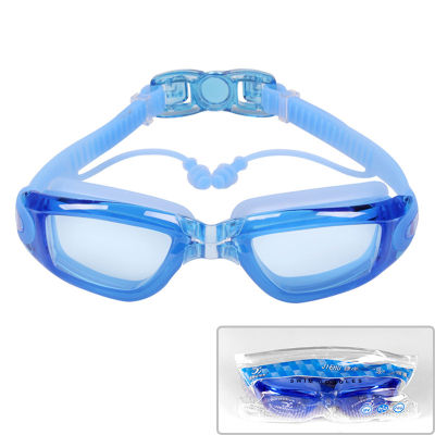 แว่นตาว่ายน้ำซิลิโคนป้องกันฝ้าสำหรับผู้ใหญ่ GUDE001ที่อุดหูแว่นตาว่ายน้ำสายตาสั้นมืออาชีพ