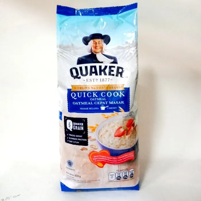 Quaker Quick Cooking Oatmeal 800 Gram 01 Lazada Indonesia