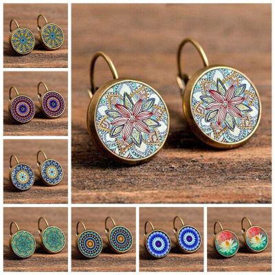 【YF】▣﹍  FSUNION Boho Drop Earrings Jewelry Pattern Round Earings Boucles Doreilles Bohemia