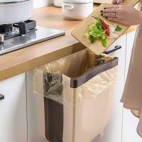 Foldable Trash Can Collapsible Hanging Waste Bin Kitchen Food Garbage Bucket Under Countertop Sink Rubbish Kitchen Accessories