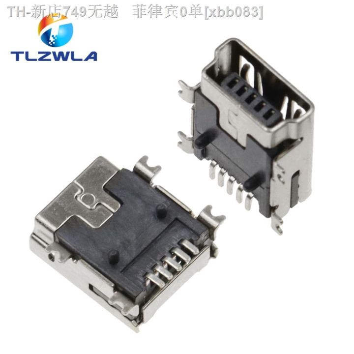 cw-10pcs-usb-smd-5pin-female-b-socket-supply-base