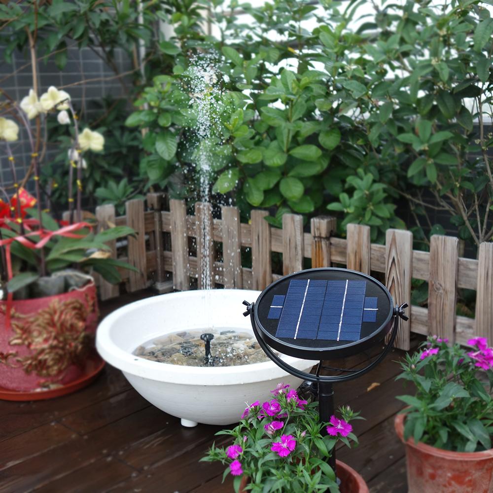 Decdeal Water Pump Solar Panel Solar Powered Fountain Submersible Brushless Water Pump Kit for Bird Bath Pond Pull Garden 