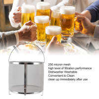 Brewing Hop Strainer พร้อมขาตั้ง Stainless Steel Beer Hop Filter สำหรับไวน์เบียร์โฮมเมด