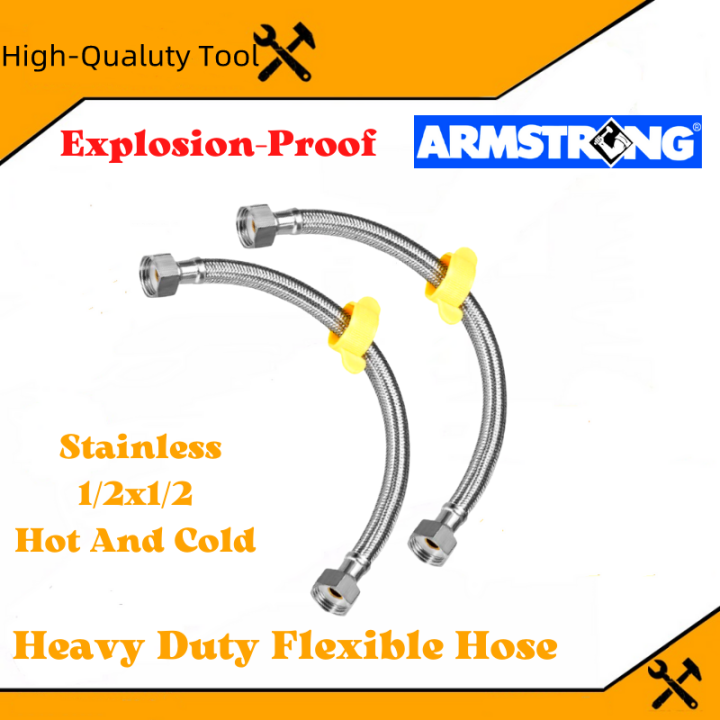 Armstrong Water Pipe Supply Hose Sink Stainless Flexible Hose Hot And