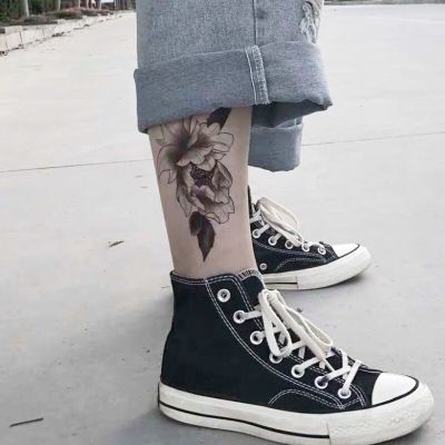 [A copy of 2 pieces] Tattoo stickers waterproof mens long-lasting ankle ankle pattern girls feet dark black ins romantic