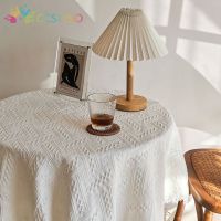 French Ins Style White Tablecloth Japanese Coffee Table Table Cloth Net Red Photo Round Tablecloth Dessert Table Cover