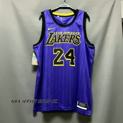 23#LeBron James Los Angeles Lakers Men's Basketball Jersey Purple Stripe  City Edition Knitted Fabric Mesh Breathable Embroidered Logo Sleeveless  Sweatshirt/Casual M : : Fashion