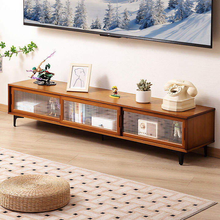 TV Simple Modern Tea Table TV Combination Small Family Solid Wood Living Room