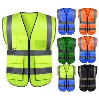 Colorful Safety Vest Reflective with Pockets for Women Hi Vis Vest Security Reflective Vest Work Cycling Warning Outdoor