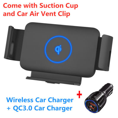 15W Qi Fast Car Wireless Charger For Samsung Galaxy Fold Z 2 3 Flip iPhone 12 Pro Max Fold Screen Air Vent Suction Mount Holder