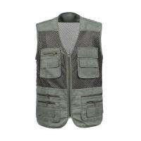 LazaraLife Quick-แห้งเสื้อตาข่าย Waistcoat สำหรับการเดินป่าตกปลากลางแจ้งการล่าสัตว์การถ่ายภาพ