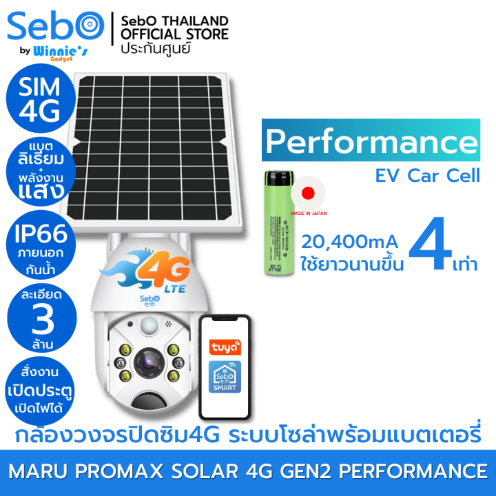 sebo-maru-promax-solar-4g-gen2-กล้องวงจรปิด-ใช้ระบบ-4g-ใส่ซิมอินเตอร์เน็ต-มีโซล่าเซลล์พร้อมแบตเตอรี่ในตัวสามารถใช้ภายนอกได้