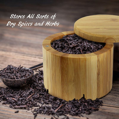 HOT SALE Kitchen Bamboo Natural Salt Shaker Household Spice Bottle with Lid Storage Box Kitchen Accessories Seasoning Jar Wood
