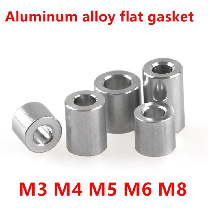 10-buah-pencuci-datar-aluminium-m3-m4-m5-m6-m8-gasket-bushing-aluminium-spacer-aluminium-tabung-berongga-tanpa-ulir-standoff