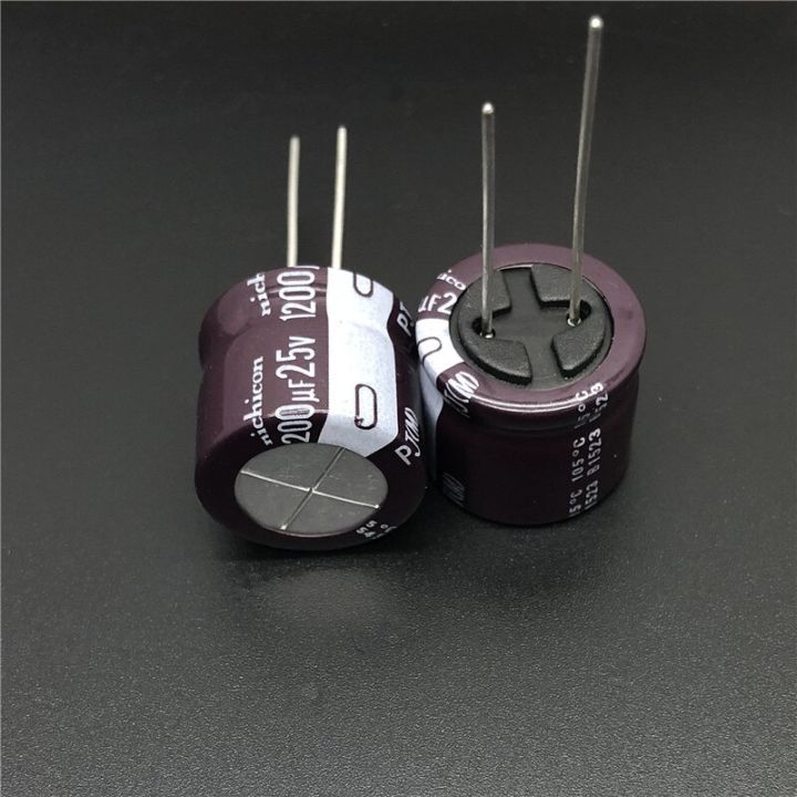 10pcs-100pcs-1200uf-25v-nichicon-pj-series-18x16mm-25v1200uf-low-impedance-long-life-aluminum-electrolytic-capacitor