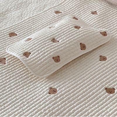 №₪ Baby Pillow Towel Cute Embroidery Breathable Sweat Absorbent Cotton for Infant Girls Boys Dustproof Cover Towels Toddler