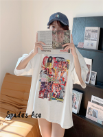 Spades Ace เสื้อครอป เสื้อยืด ชุดเซ็ทผู้หญิง ชิค ล้ำสมัย คลาสสิค สไตล์ WTX23934AT 39Z230926