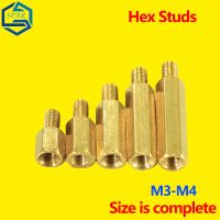 Hex Studs Single Head Copper Column M3/M4 Hexagonal Isolation Column Chassis Stud Screw Computer Motherboard Copper Column