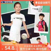 Victor Victory เครื่องแบบแบดมินตันเด็ก,ชุดฟุตบอลกีฬาฤดูร้อนแขนสั้นเสื้อซ้อมกีฬา82028นักกีฬา