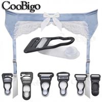 12pcs Buckles Straps Garter Belt Sexy Lingerie Suspender Elastic Belt Black Womens stockings anti-slip size clip Accessories