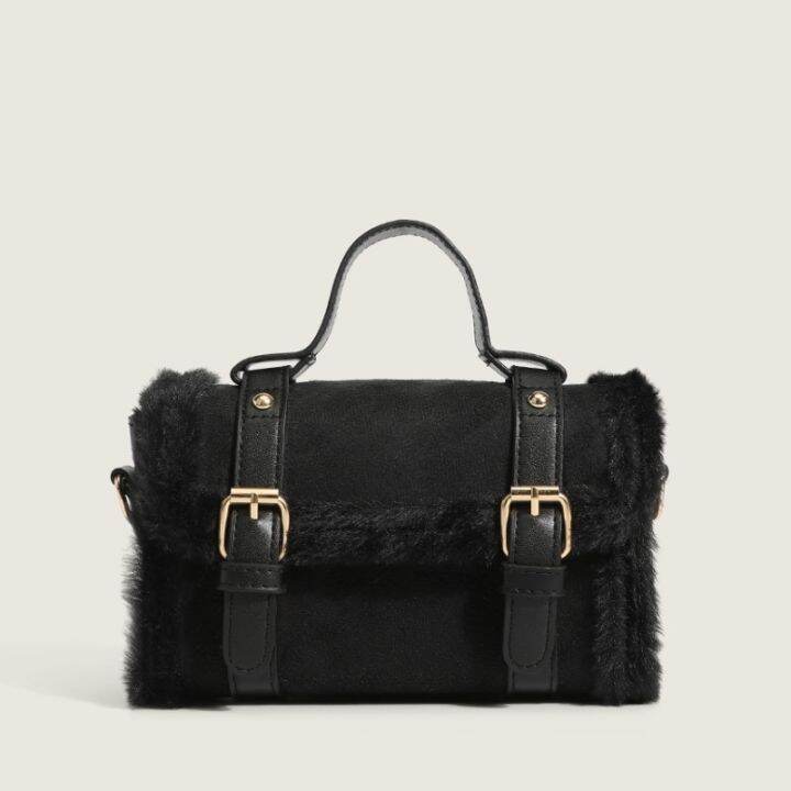2023-zara-lamb-ขนสัตว์กระเป๋าผ้ากำมะหยี่ฤดูใบไม้ร่วงและฤดูหนาวใหม่-high-end-one-กระเป๋าถือสะพายไหล่-all-match-กระเป๋าหิ้ว