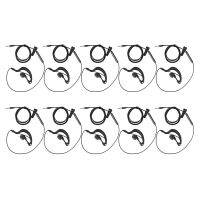 10 Pcs 3.5mm Single In-Ear Only Mono Earphone Earbud Headphone with Mic for Phone