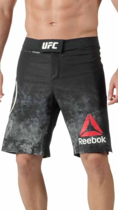 rebok-ufc-กางเกงขาสั้น-mma-สำหรับต่อสู้-celana-training-กางเกงกีฬาออกกำลังกายต่อยมวย