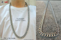 สร้อยคอ เหลี่ยมยาว80เซน 10มิล necklace hiphop สแตนเลสแท้ Stainless แฟชั่นชาย แฟชั่นผู้หญิง 316l allacc