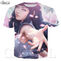 2023 In stock HOKAGE Hyuga Hinata Anime Pattern Harajuku 3D Graphic Print Casual Loose Wild Round Neck Shirt Short Sleeve T-shirt Cosplay Unisex Tops，Contact the seller to personalize the name and logo