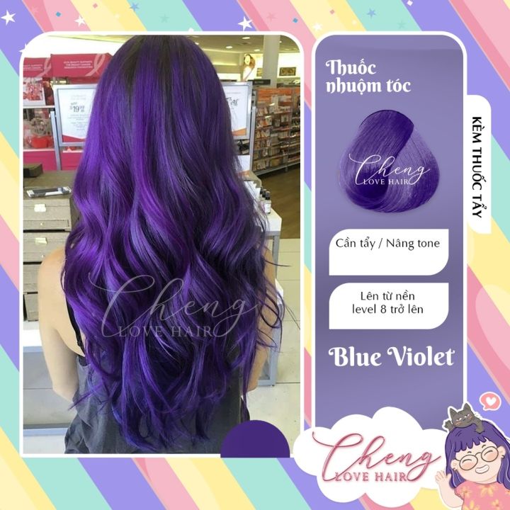 Màu xanh tím blue violet là một lựa chọn táo bạo cho mái tóc của bạn. Những kiểu tóc sử dụng màu xanh tím nhìn rất độc đáo và thu hút. Nếu bạn đang muốn thay đổi kiểu tóc của mình một chút, hãy cùng chúng tôi tìm hiểu những hình ảnh về mái tóc xanh tím blue violet này.