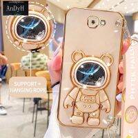 AnDyH Casing For Samsung j4 Plus j6 Plus j5 Prime j7 Prime Phone Case Cute 3D Starry Sky Astronaut Desk Holder with lanyard