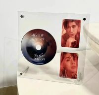 Kawaii CD Discs Type Photocard Holder 3 inch Kpop Idol Card Photo Frame Display stands Transparent album table decoration