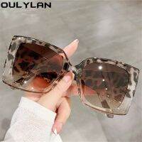 Oulylan Big Frame Square Sunglasses Men Women Trendy Oversized Sun Glasse Ladies Vintage Brand Design Wide Legs Eyewear UV400