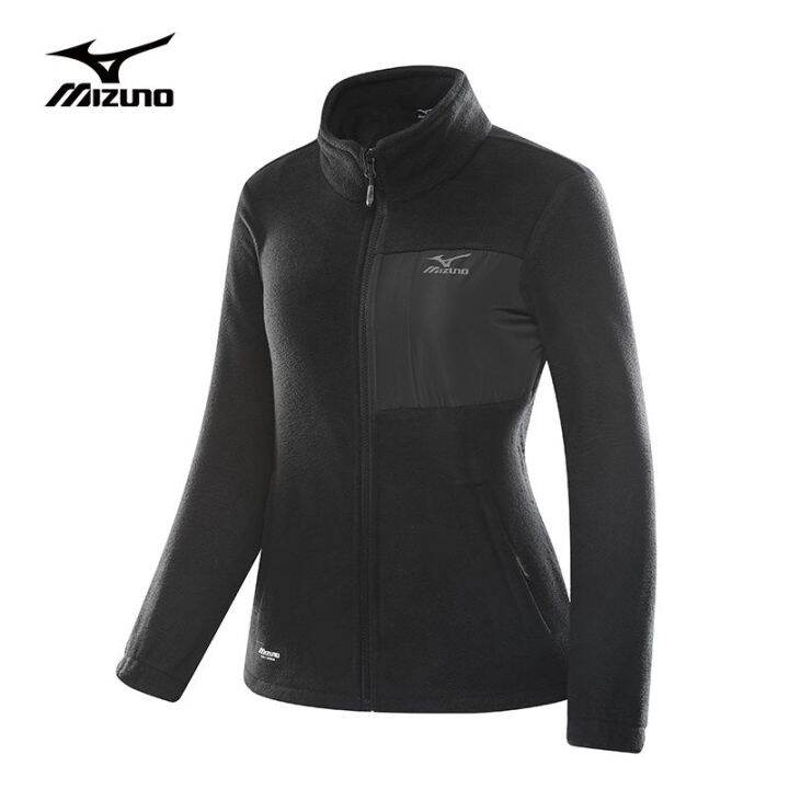 mizuno-เสื้อฟลีซฤดูใบไม้ร่วงและฤดูหนาวคู่รุ่น-mizuno-เสื้อแจ็คเก็ตคอปกตั้งเสื้อแจ็คเก็ตน้ำหนักเบาผ้าฟลีซ