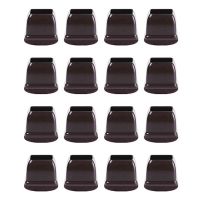 48 Pcs Brown Silicone Chair Leg Floor Protectors, Square Chair Leg Caps with Wrapped Felt, Fit: 0.75 Inch-1.0 Inch