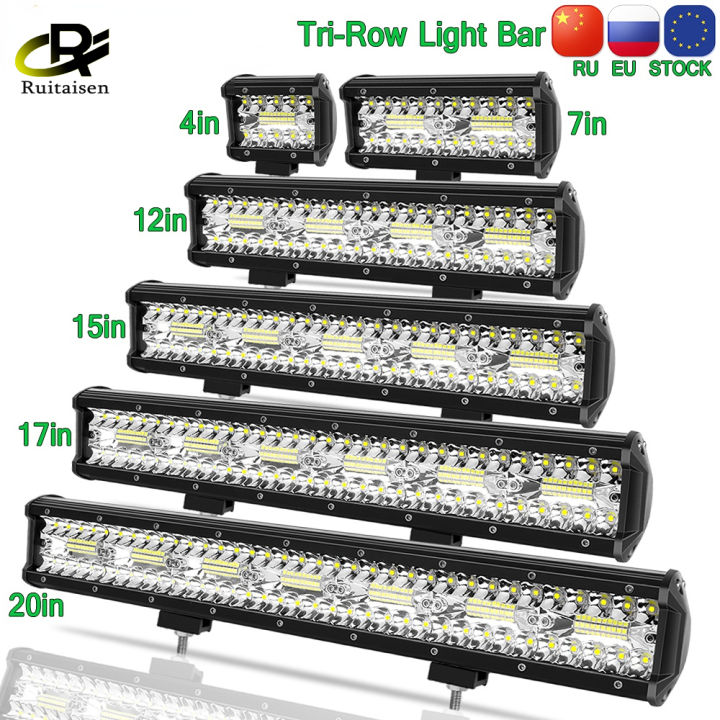 3Rows LED Bar 4-28 inch LED Light Bar LED Work Light combo beam for Car  Tractor Boat OffRoad 4x4 Truck SUV ATV 12V 24V | Lazada PH