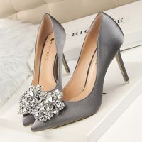 【Ready Stock34-43】 10cm Kasut Perempuan High Heel Stilettos Wedding Heels Party Shoes Pointed Heels 高跟鞋 Kasut heels for women