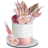 【CW】✆▪  1Set Decoration Paper Birthday Happy golden palm Baking Cakes