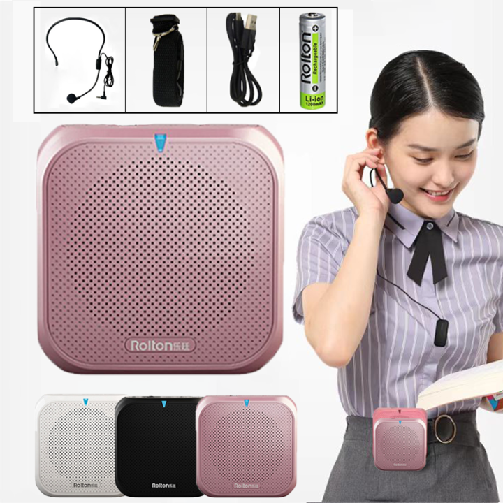 Rolton K400 Lapel Microphone Speaker Mini Portable Voice Amplifier With
