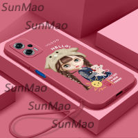 เคสโทรศัพท์ Poco X4 GT ซิลิโคนอ่อนนุ่มปกหมวกออกแบบปกสำหรับสาว