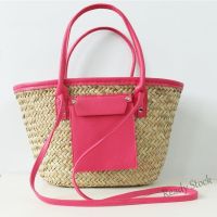 【Ready Stock】 ❈ C23 Ready Stock New Style Fashion Multicolor Mitsubishi Water Grass Woven Large Bag Straw Handbag Shoulder Capacity