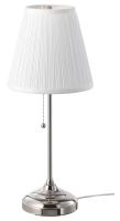 ÅRSTID Table lamp, nickel-plated/white (อัวช์ทีด โคมไฟตั้งโต๊ะ, ชุบนิกเกิล/ขาว)