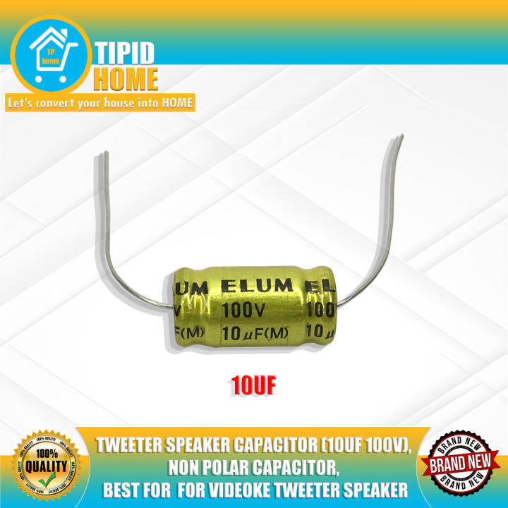 TWEETER SPEAKER CAPACITOR (10UF 100V), NON POLAR CAPACITOR, BEST FOR